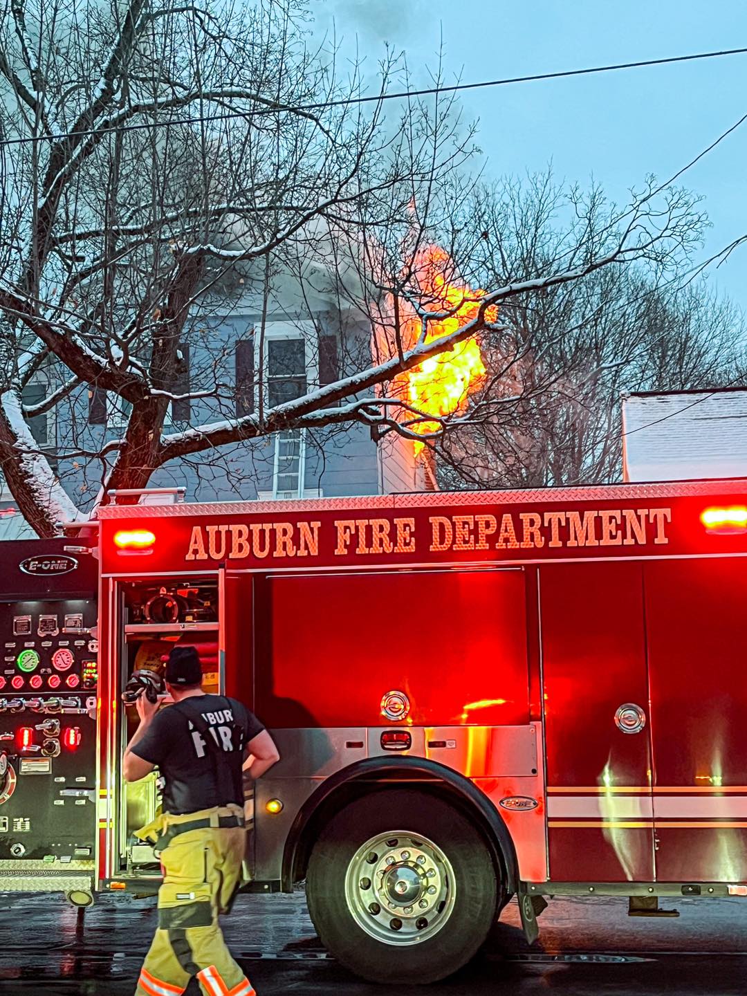 Crews Battle Tuesday Morning House Fire in Auburn