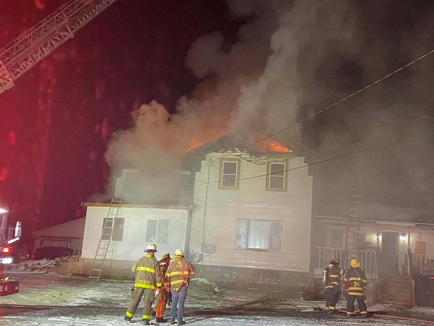Fire Crews Battled House Fire in the Town of Ira Thursday