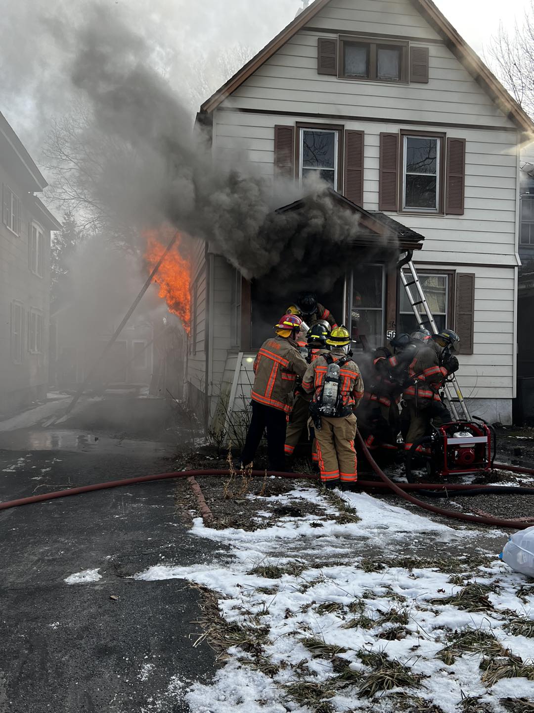 Auburn Firefighters Battle Tuesday Morning House Fire