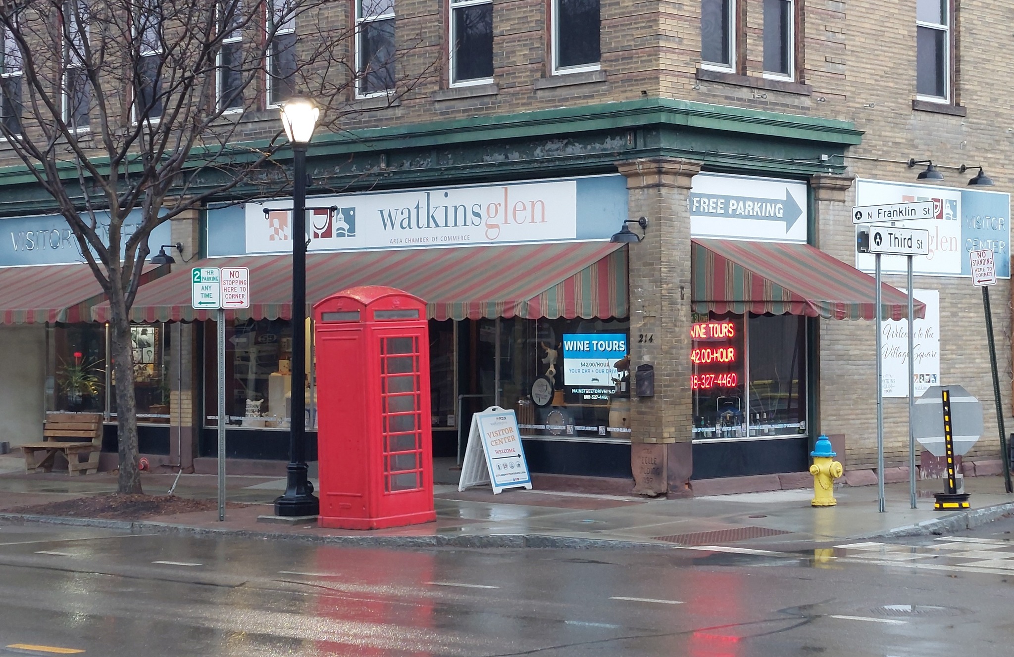 Historic Phone Booth Switches Sides of the Street in Watkins Glen