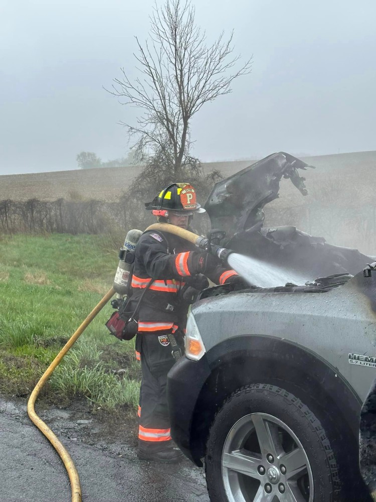 Clyde Fire Dept Battles Thruway Truck Fire Finger Lakes Daily News