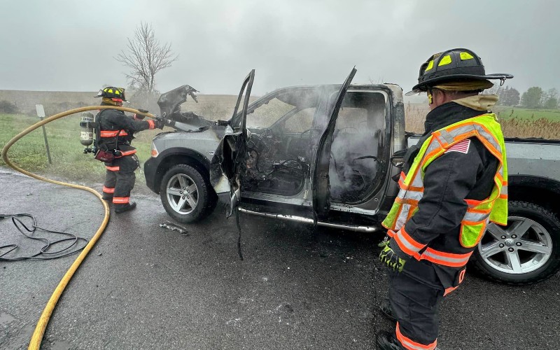 Clyde Fire Dept Battles Thruway Truck Fire Finger Lakes Daily News