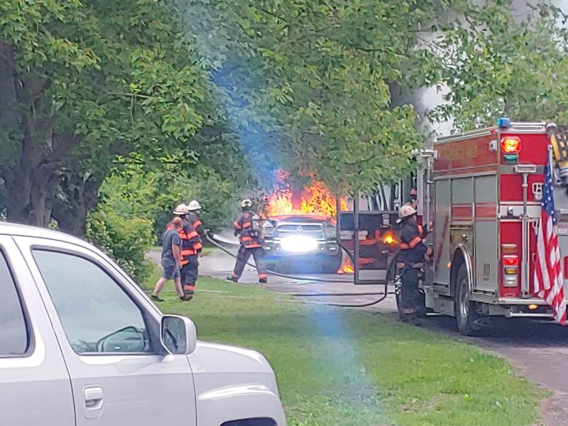 Fire Destroys Pickup at Cayuga Lake State Park