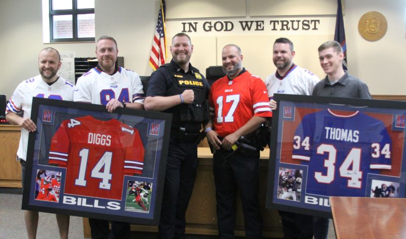 Geneva Police Officers Show Support for 8-Year Old Buffalo Bills Fan