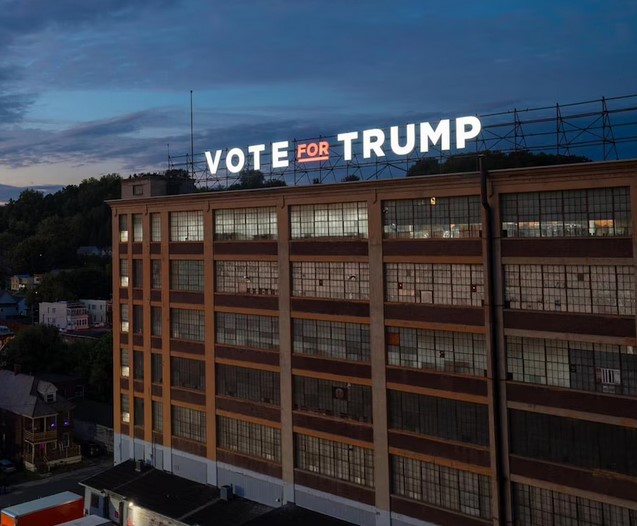 Giant Trump Sign Along The NYS Thruway