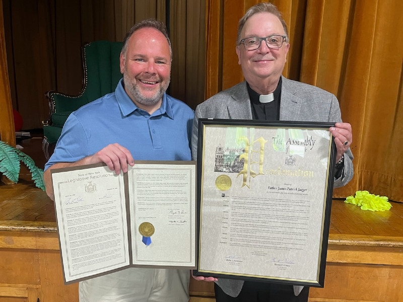 Local Lawmakers Honor Retiring Priest Father James Jaeger
