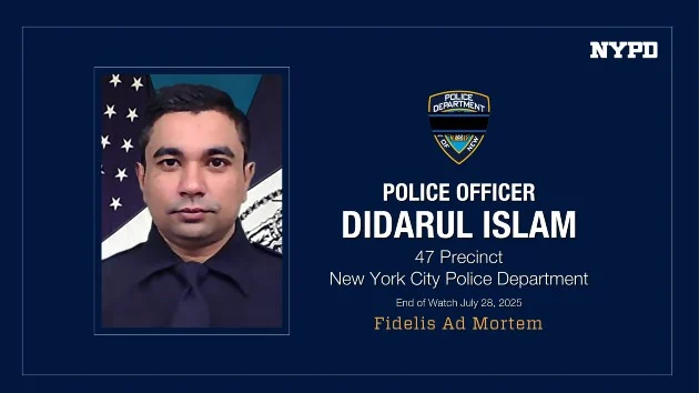 ‘Hero’ officer killed in Manhattan shooting to be honored at funeral on Thursday