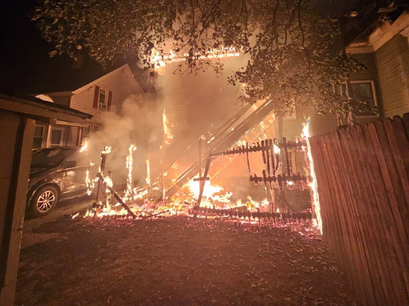 Early Morning Fire in Bath Damages Home and Vehicle