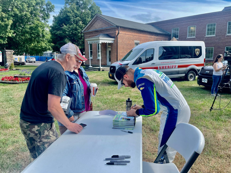 NASCAR’s Chastain in Watkins Glen Thursday for “Protect Your Melon” Campaign