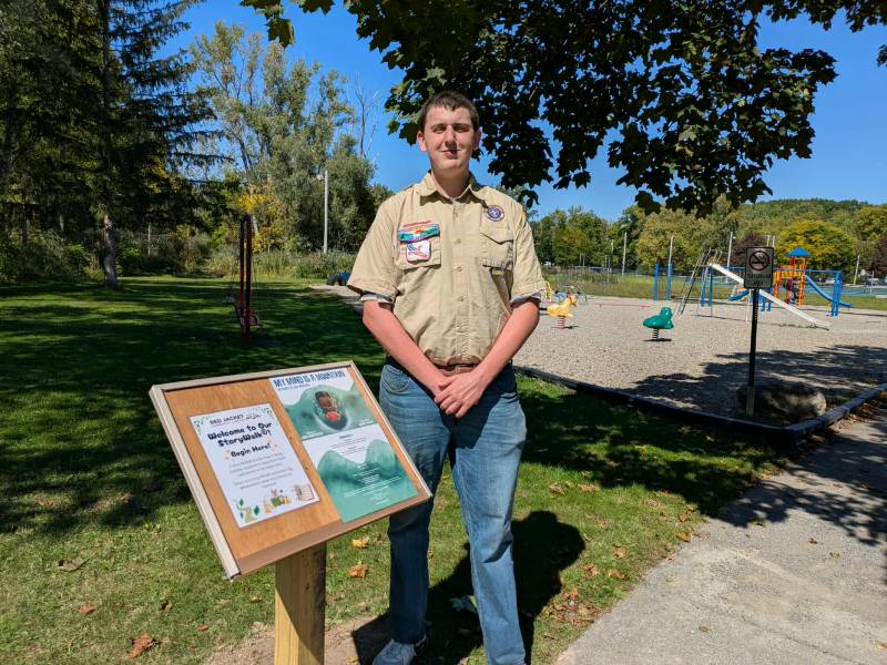 New StoryWalk Opens in Ontario County Thanks to Eagle Scout Project