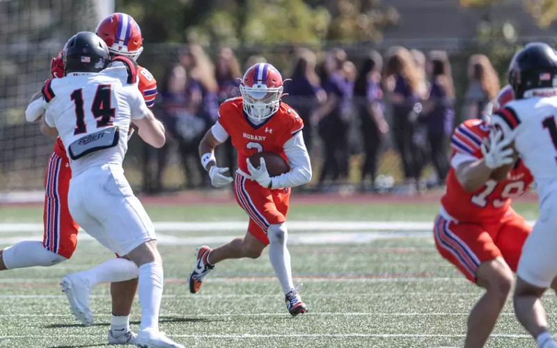 Hobart Football Drops Tough Road Game at Union