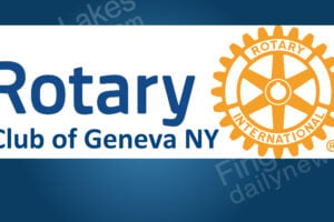 Logo for the Rotary Club of Geneva, NY, featuring the Rotary International gear emblem.
