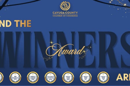 Graphic announces award winners from the Cayuga County Chamber of Commerce.