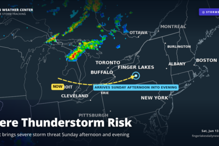Weather forecast for the Finger Lakes: Weekend Forecast: Beautiful Saturday, then storms arrive Sunday