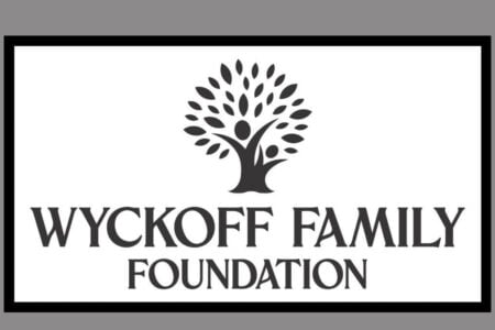 Wyckoff Family Foundation logo: a black-and-white tree graphic with an adult and child forming the trunk.